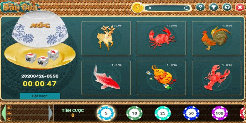 Cách chơi bầu cua online